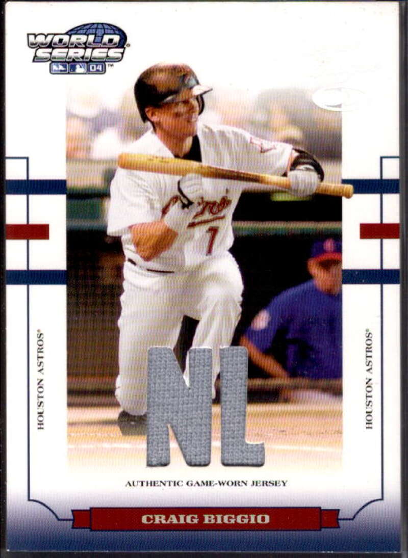 Craig Biggio Jsy Card 2004 Donruss World Series Material Fabric AL/NL #79  Image 1