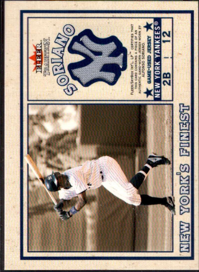 A.Soriano Jsy/Alfonzo 2002 Tradition Update New York's Finest Single Swatch #  Image 1