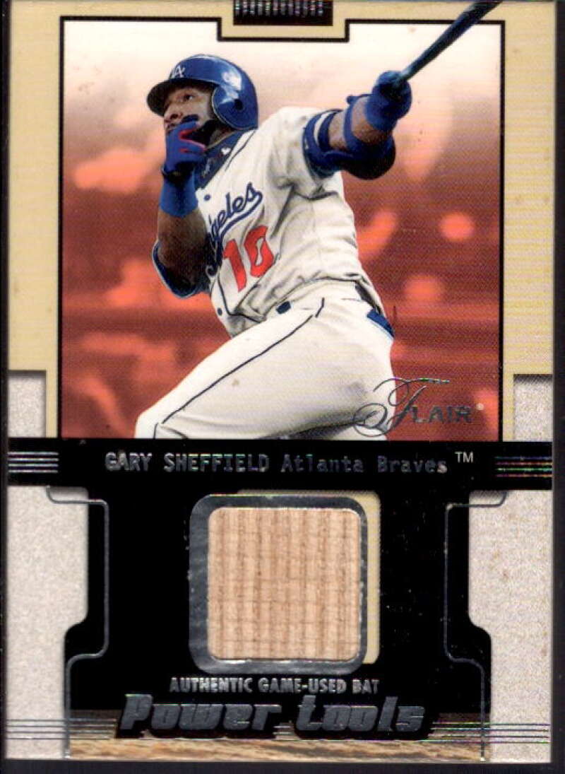 Gary Sheffield Card 2002 Flair Power Tools Bats #22  Image 1