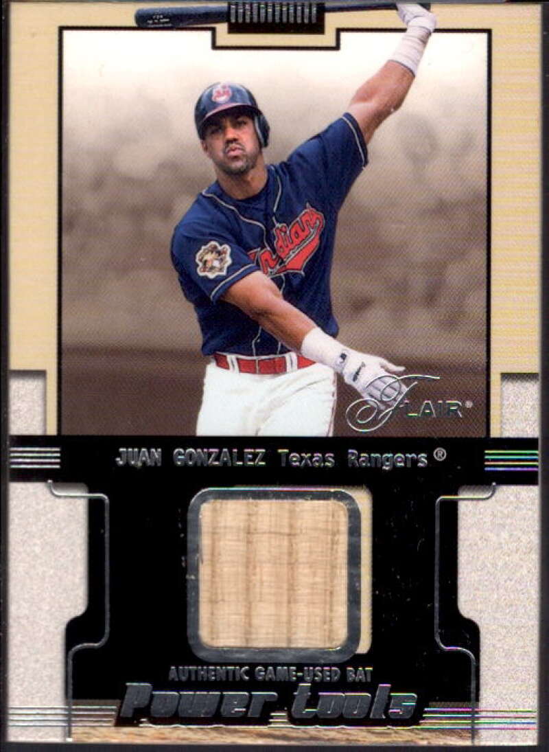 Juan Gonzalez Card 2002 Flair Power Tools Bats #10  Image 1