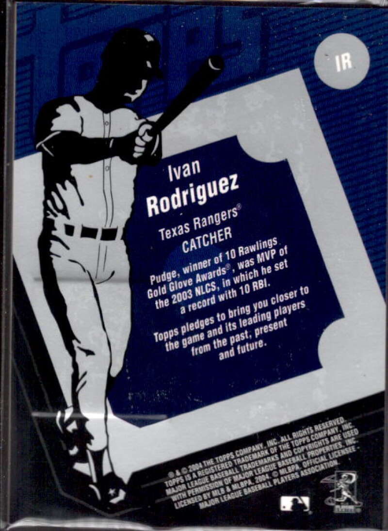 Ivan Rodriguez Jsy Card 2004 Topps Clubhouse Relics #IR  Image 2