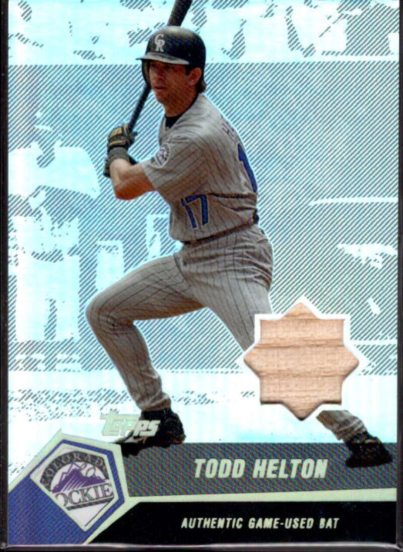 Todd Helton Bat Card 2004 Topps Clubhouse Black Relics #THE  Image 1