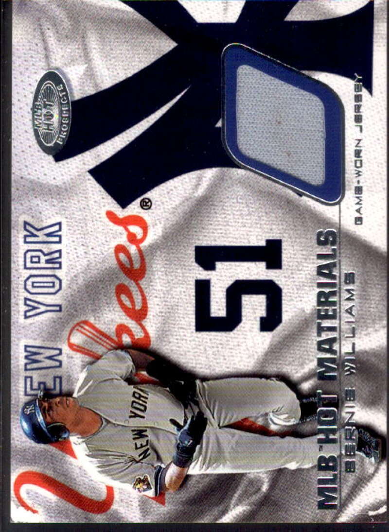 Bernie Williams Jsy Card 2002 Hot Prospects MLB Hot Materials #BW  Image 1