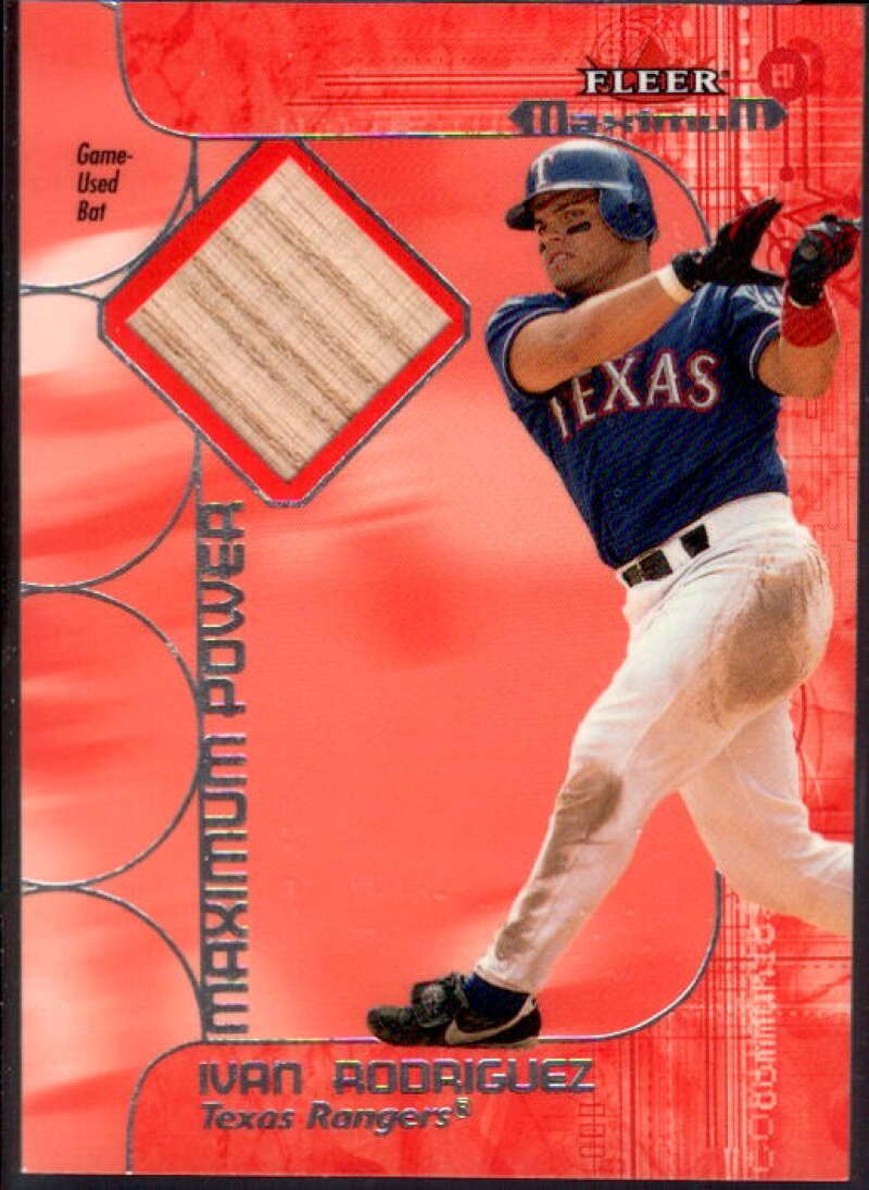 Ivan Rodriguez Card 2002 Fleer Maximum Power Bat #17  Image 1