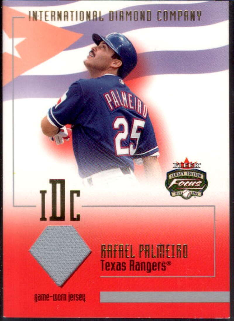 Rafael Palmeiro Jsy Card 2002 Fleer Focus JE Intl Diamond Co. Game Used #5  Image 1