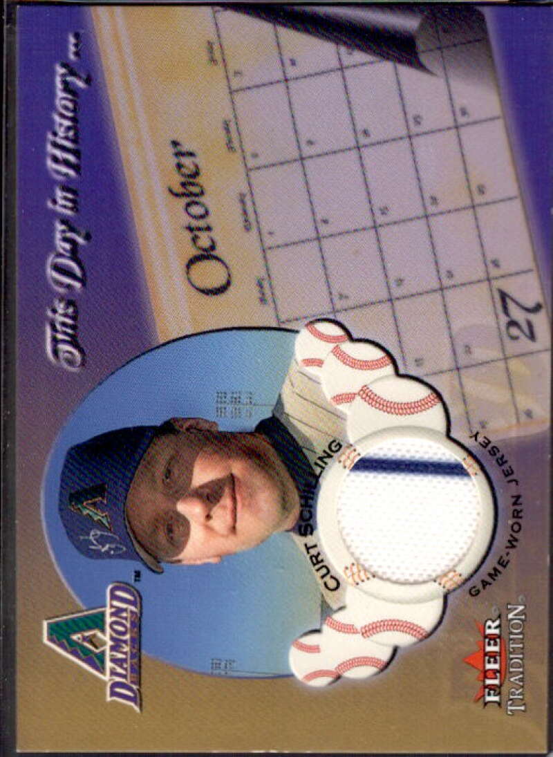 Curt Schilling Jsy Card 2002 Tradition Update This Day In History Game Used #17  Image 1