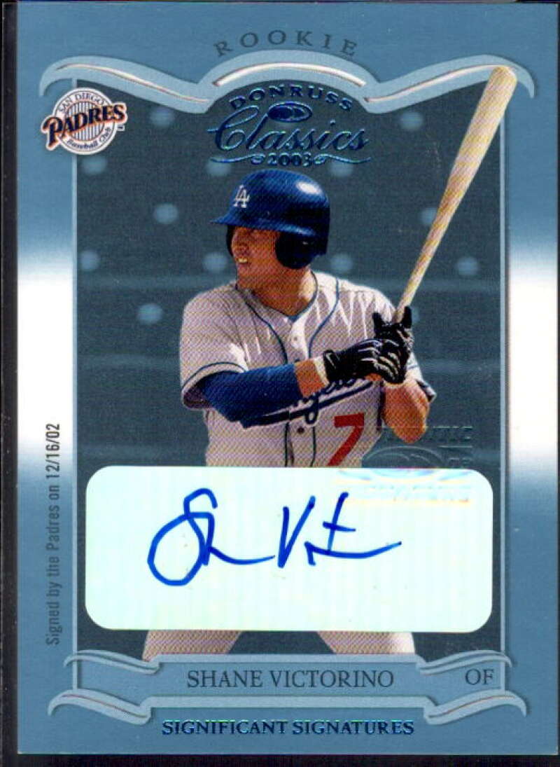 Shane Victorino Card 2003 Donruss Classics Significant Signatures #164  Image 1