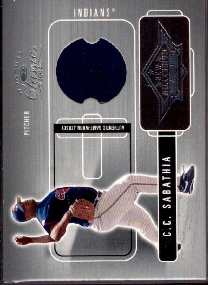 C.C. Sabathia Jsy Card 2002 Donruss Classics New Millennium Classics #53  Image 1