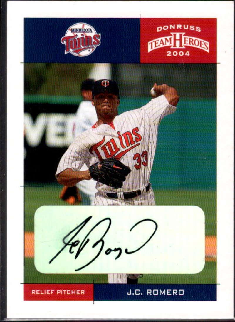 J.C. Romero Card 2004 Donruss Team Heroes Autographs #238  Image 1