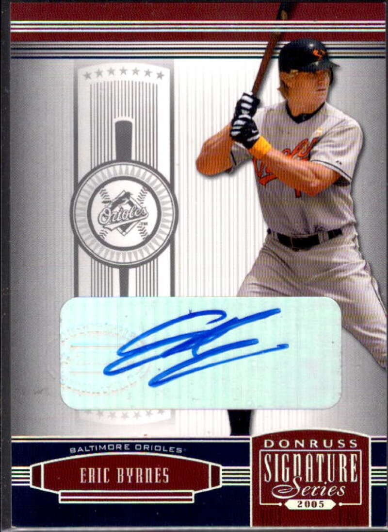 Eric Byrnes Card 2005 Donruss Signature Autograph Silver #20  Image 1