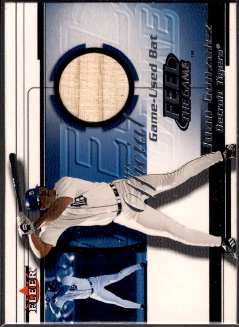 Juan Gonzalez Card 2001 Fleer Feel the Game #12  Image 1
