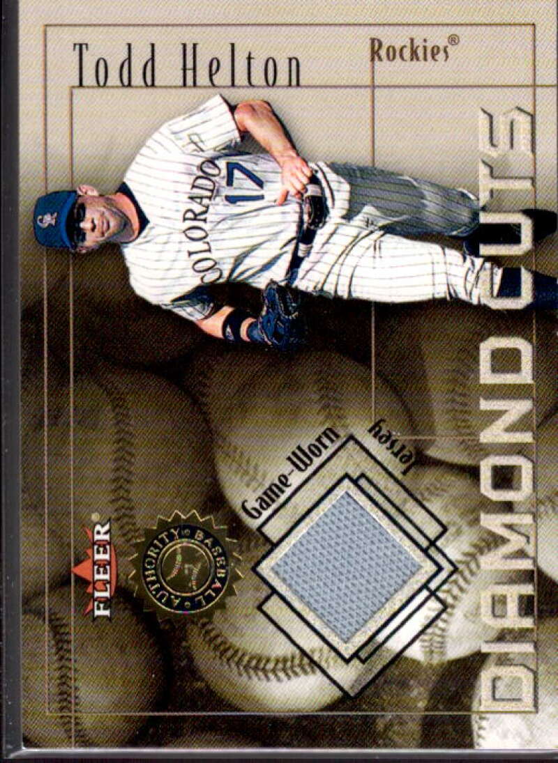 Todd Helton Jsy Card 2001 Fleer Authority Diamond Cuts Memorabilia #36  Image 1