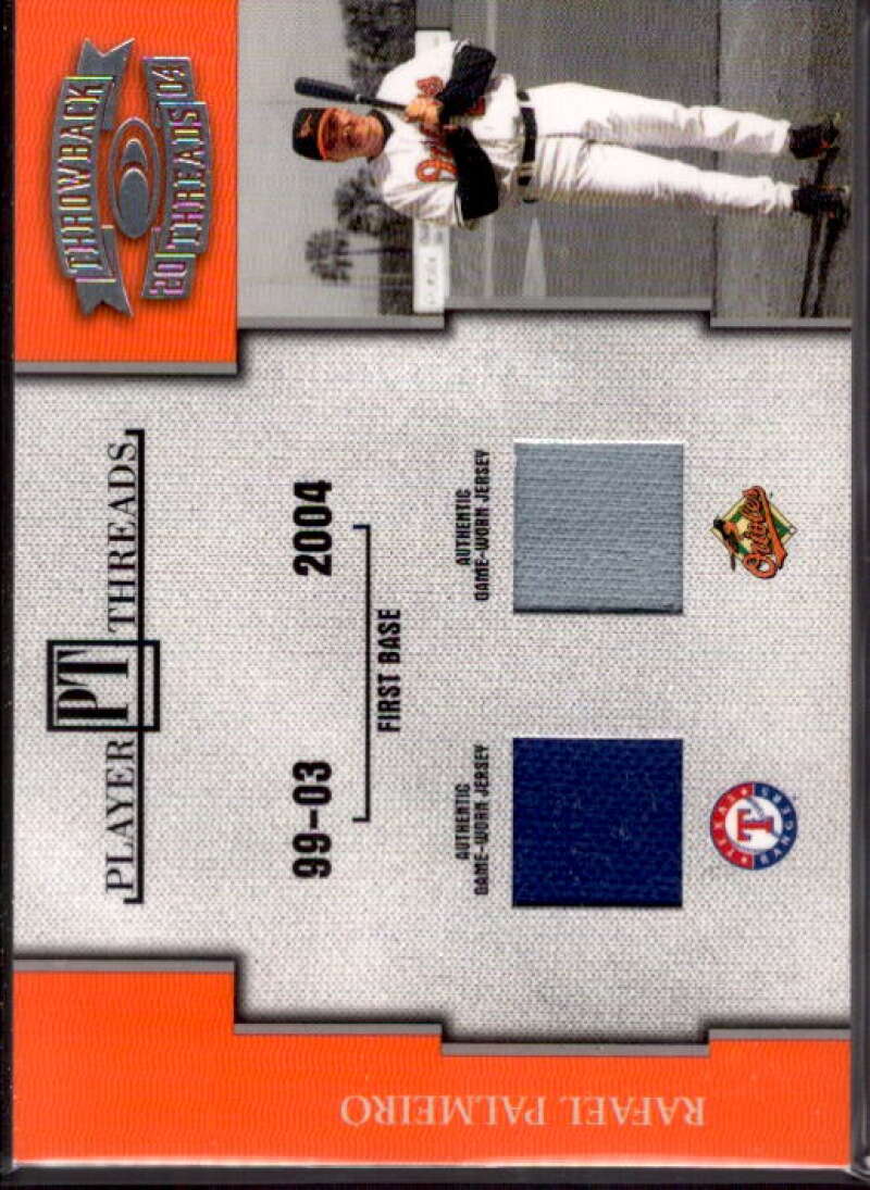Rafael Palmeiro O's Card 2004 Throwback Threads Player Threads #51  Image 1