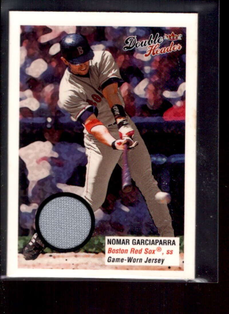 N.Garciaparra Jsy SP Card 2003 Fleer Double Header Flip Card Game Used #NG  Image 1