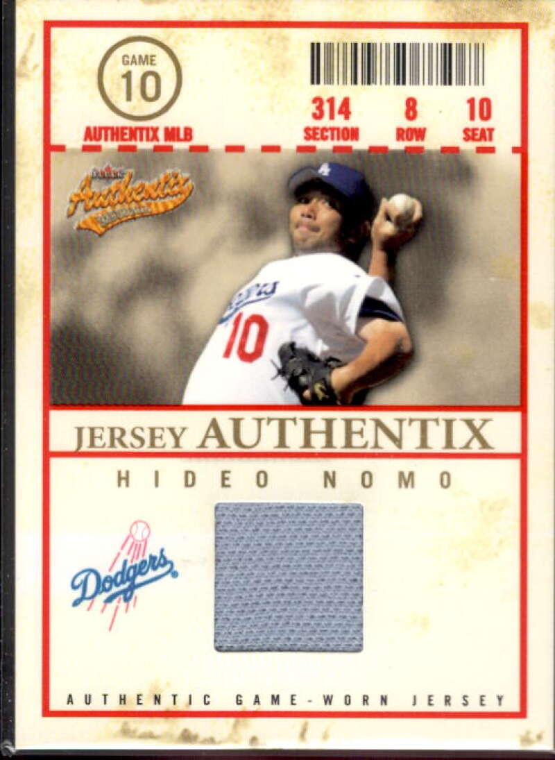 Hideo Nomo Card 2005 Fleer Authentix Jersey General Admission #HN  Image 1