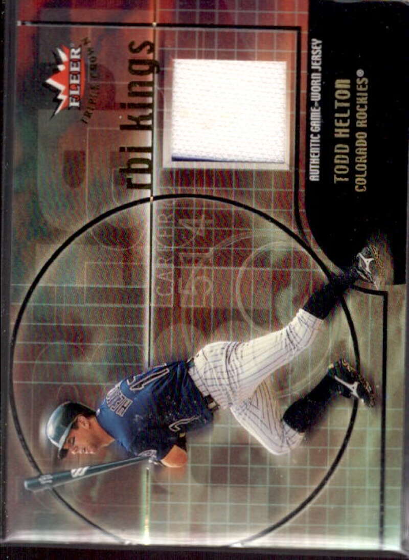 Todd Helton Jsy Card 2002 Fleer Triple Crown RBI Kings Game Used #7  Image 1