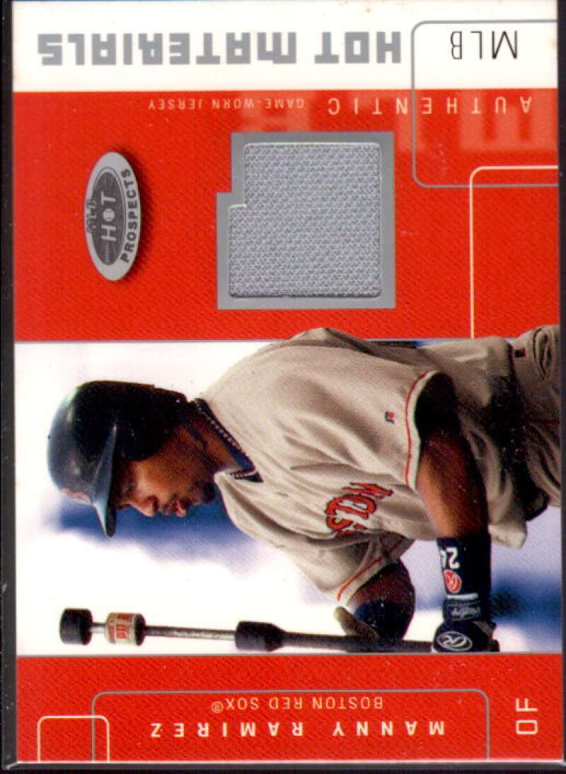 Manny Ramirez Jsy Card 2003 Hot Prospects MLB Hot Materials #MR  Image 1