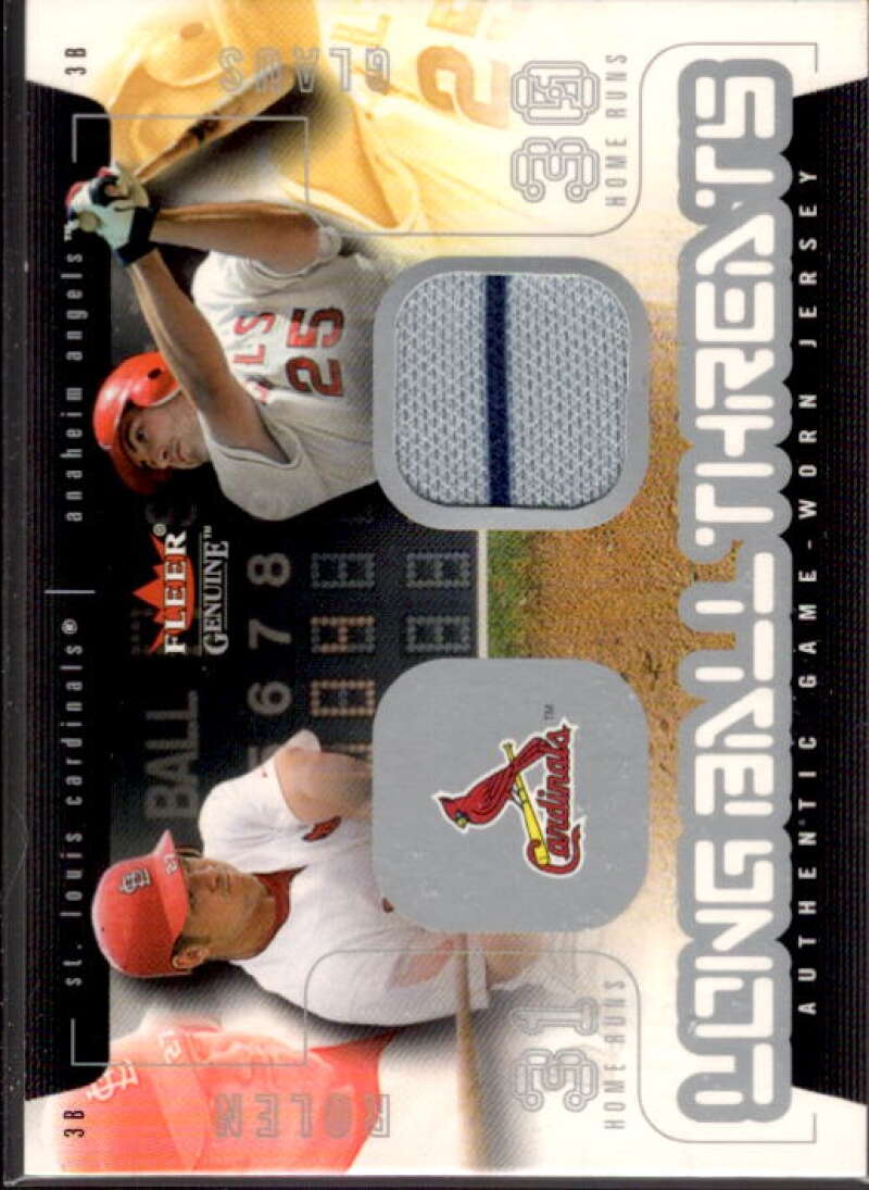 Rolen Card 2003 Fleer Genuine Longball Threats Single Swatch Glaus Jsy #  Image 1