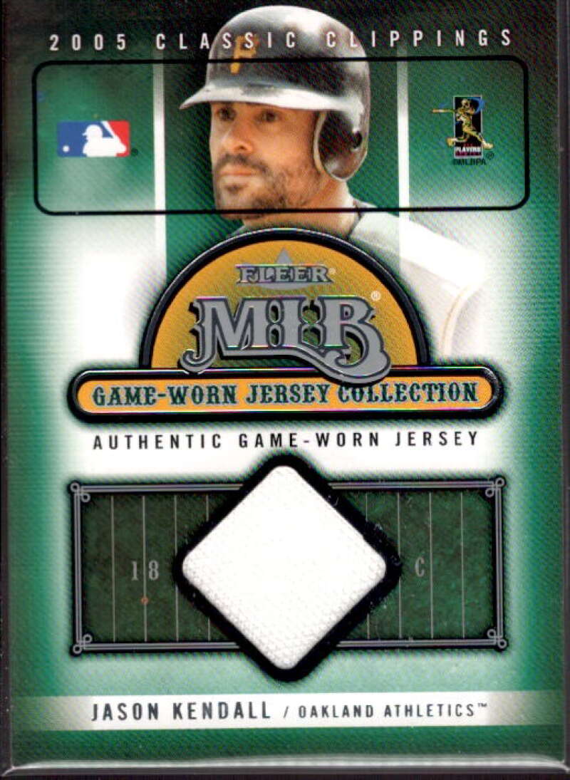 Jason Kendall Card 2005 Classic Clippings MLB Game Worn Jersey Collection #36  Image 1