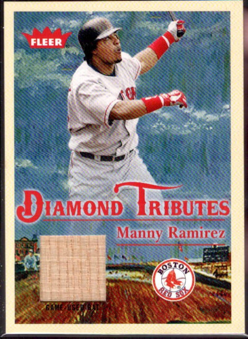 Manny Ramirez Bat Card 2005 Fleer Tradition Diamond Tributes Game Used #MR  Image 1