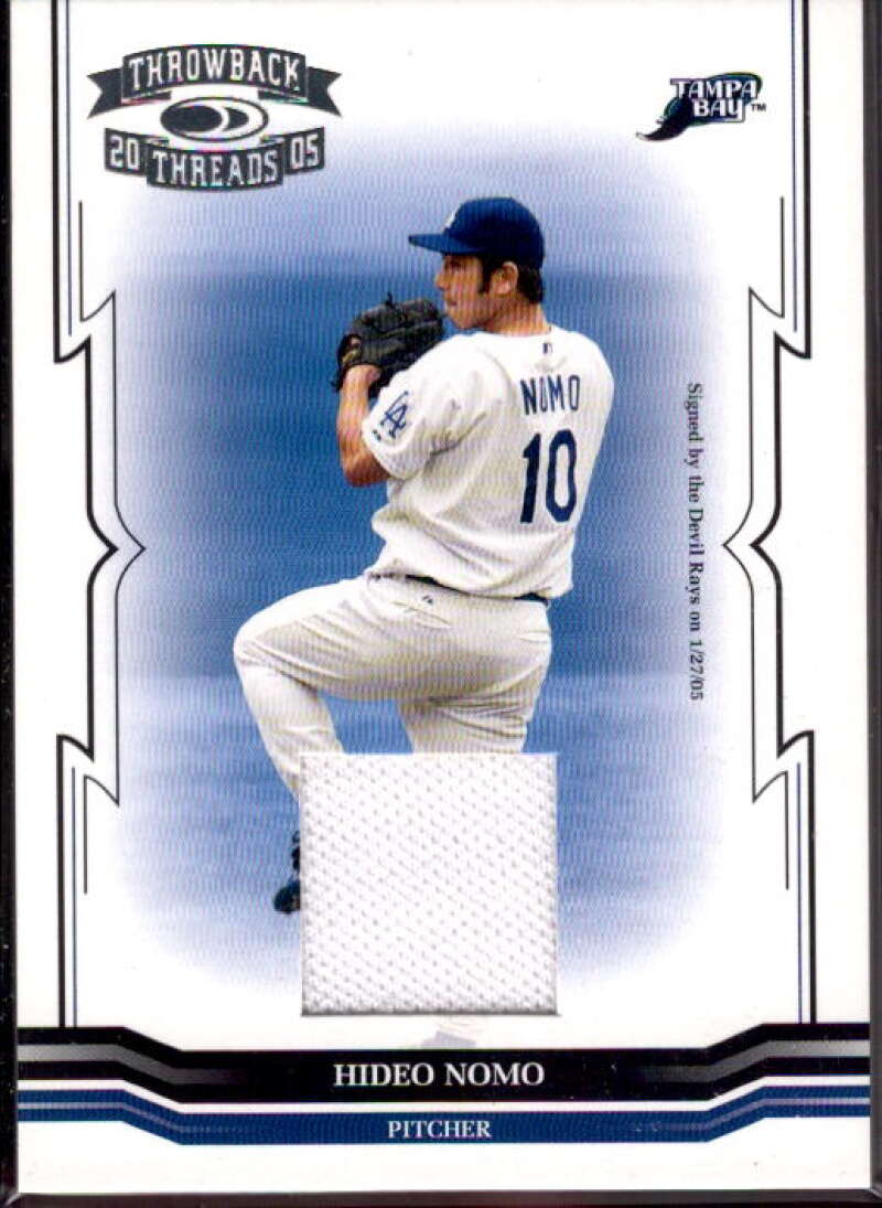 Hideo Nomo Card 2005 Throwback Threads Material Jersey #109  Image 1