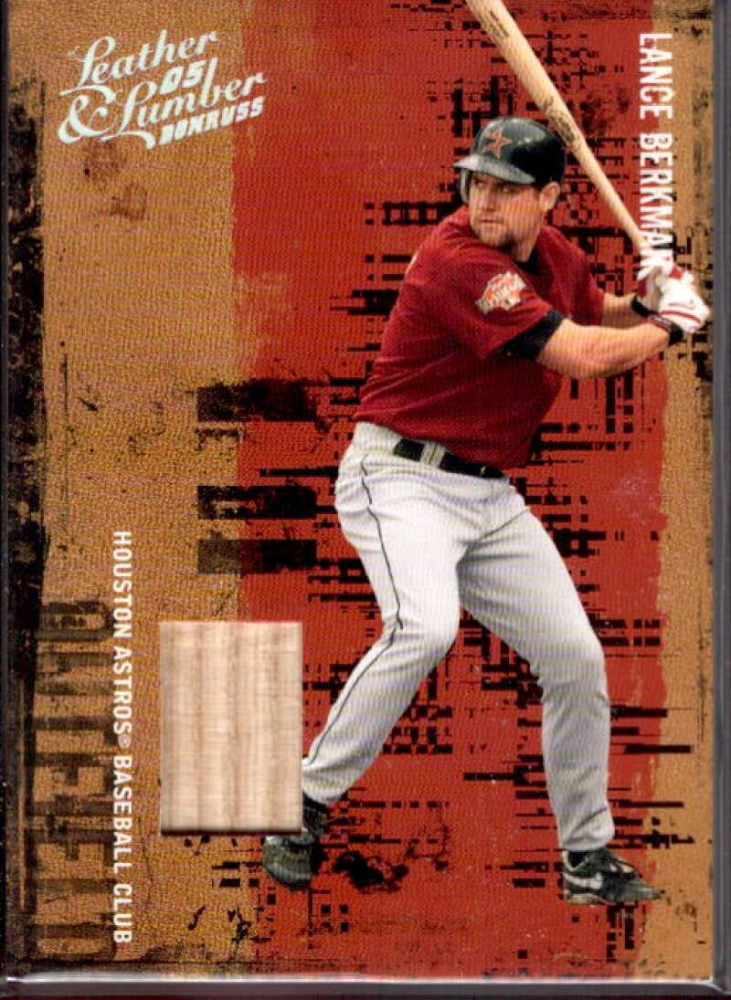 Lance Berkman Card 2005 Leather and Lumber Materials Bat #85  Image 1
