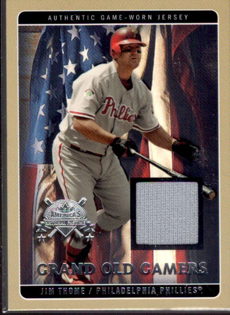 Jim Thome Card 2005 National Pastime Grand Old Gamers Jersey #JT  Image 1