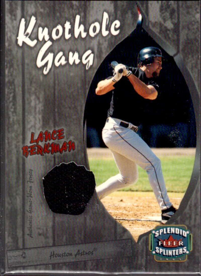 Lance Berkman Card 2003 Splendid Splinters Knothole Gang Game Jersey #LB  Image 1