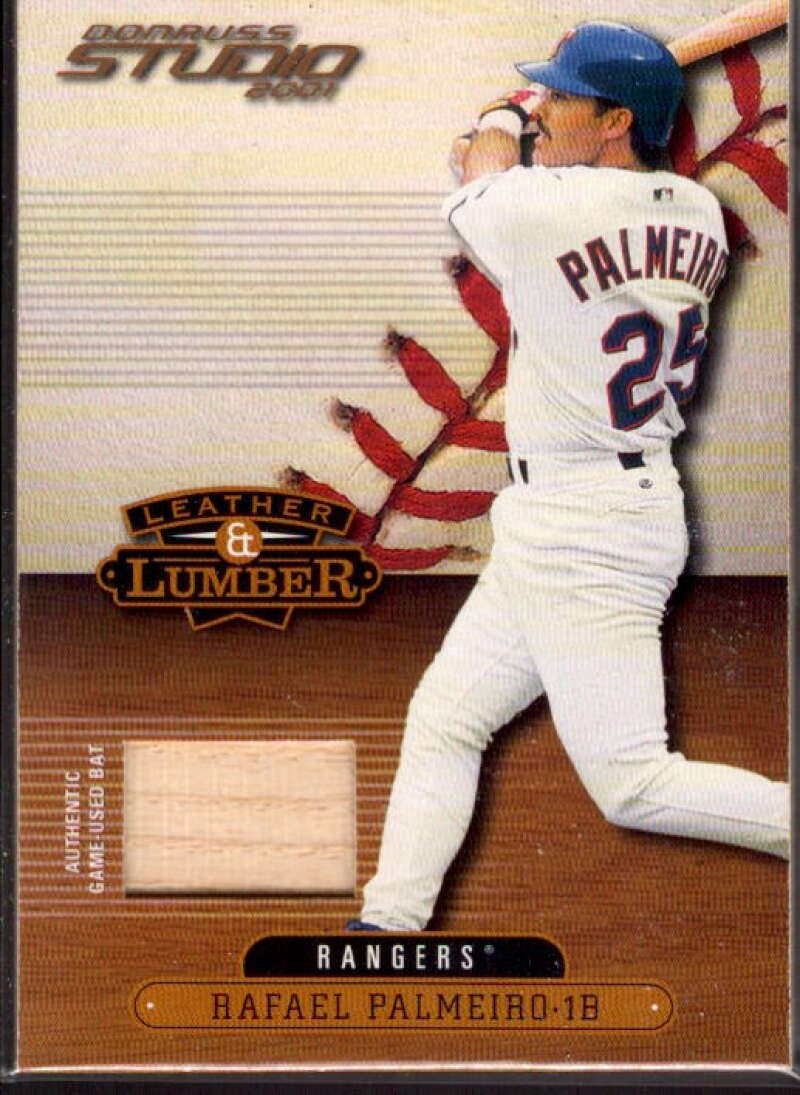 Rafael Palmeiro Card 2001 Studio Leather and Lumber #LL38  Image 1