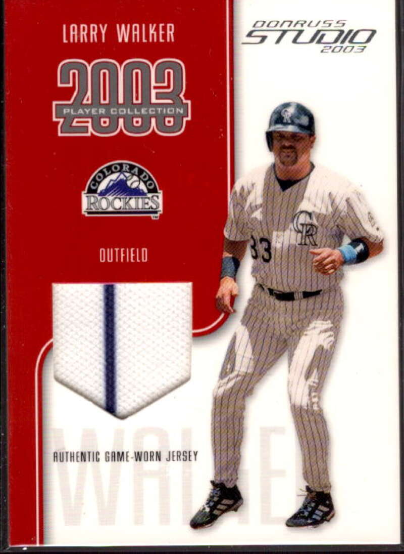 Larry Walker Jsy Card 2003 Studio Player Collection #93  Image 1