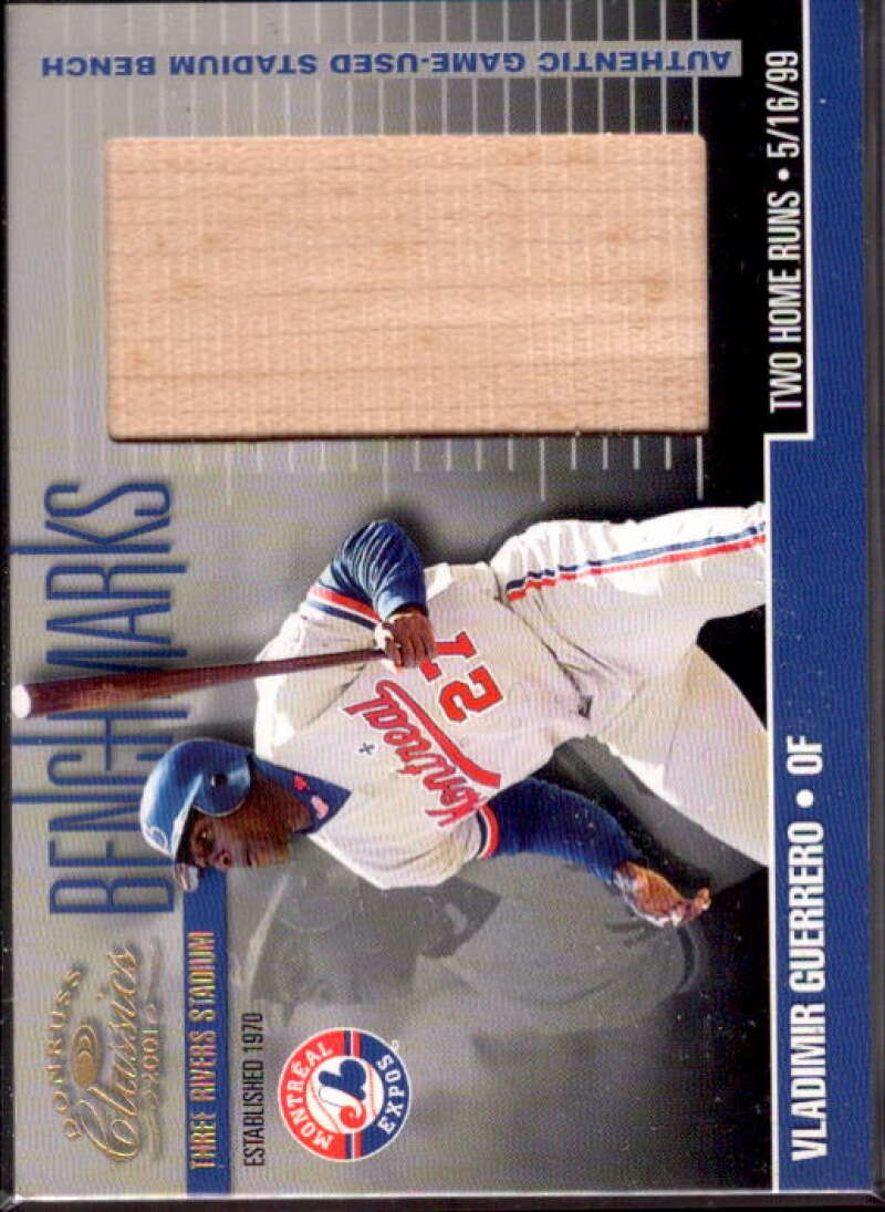 Vladimir Guerrero Card 2001 Donruss Classics Benchmarks #BM12  Image 1