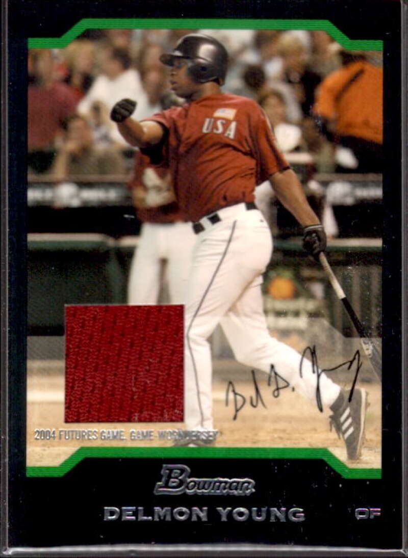 Delmon Young Card 2004 Bowman Draft Futures Game Jersey Relics #164  Image 1