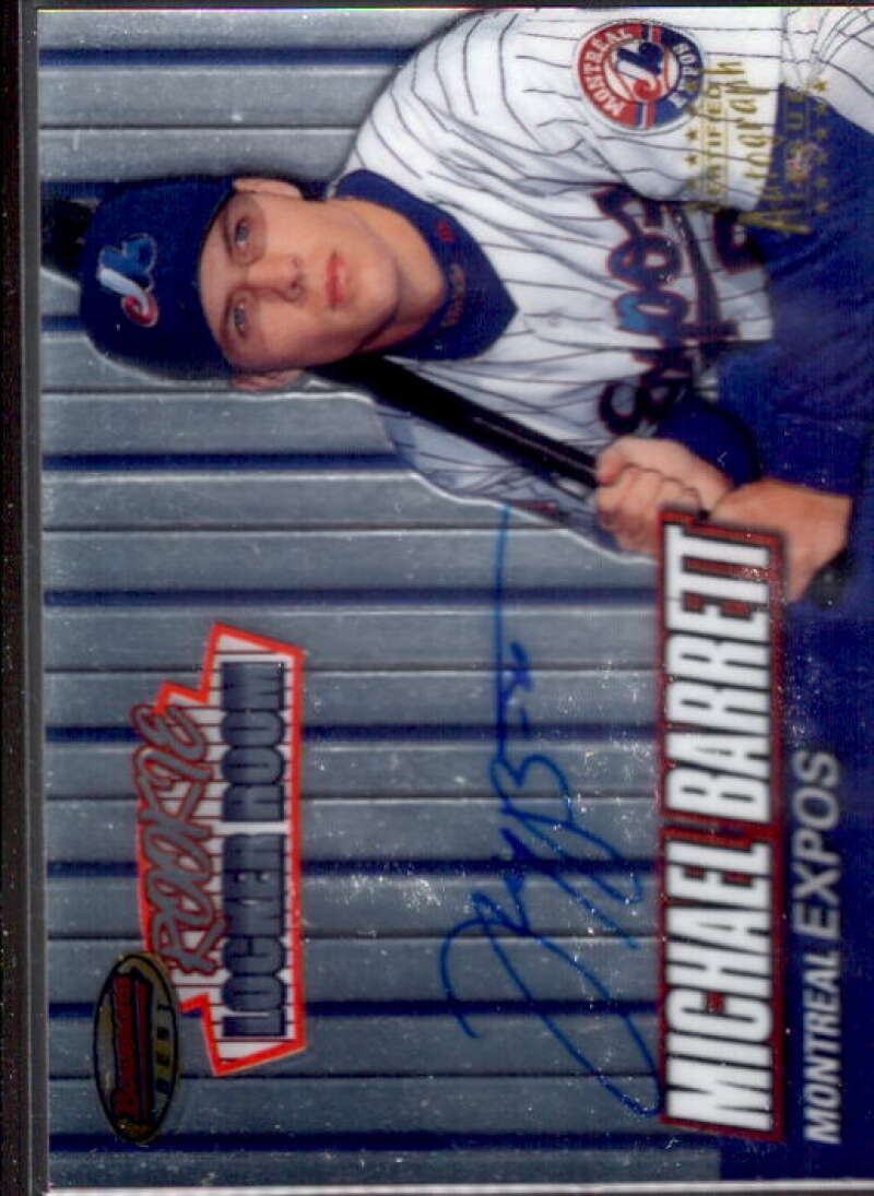 Michael Barrett Card 1999 Bowman's Best Rookie Locker Room Autographs #  Image 1