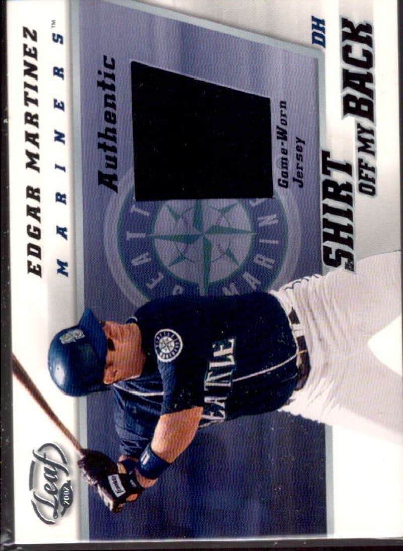 Edgar Martinez SP Card 2002 Leaf Shirt Off My Back #EM  Image 1