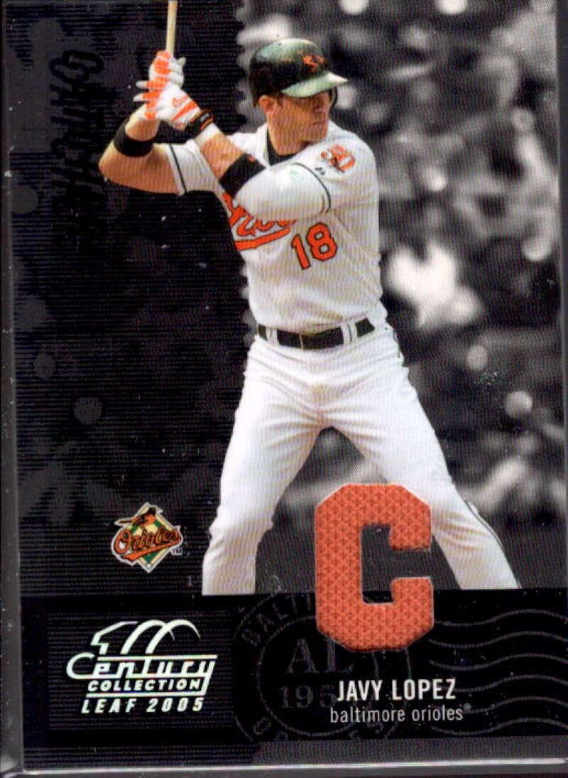 Javy Lopez Jsy Card 2005 Leaf Century Material Fabric Position #118  Image 1