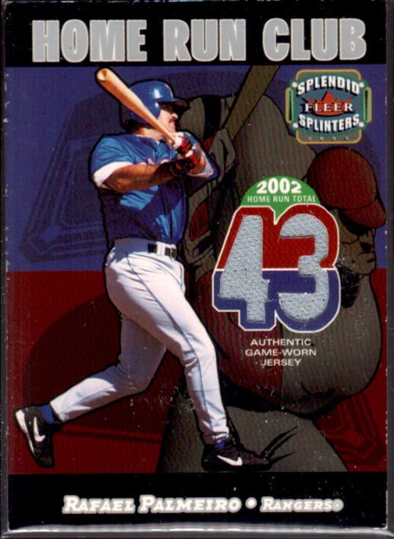 Rafael Palmeiro Card 2003 Fleer Splendid Splinters Home Run Club Memorabilia #  Image 1