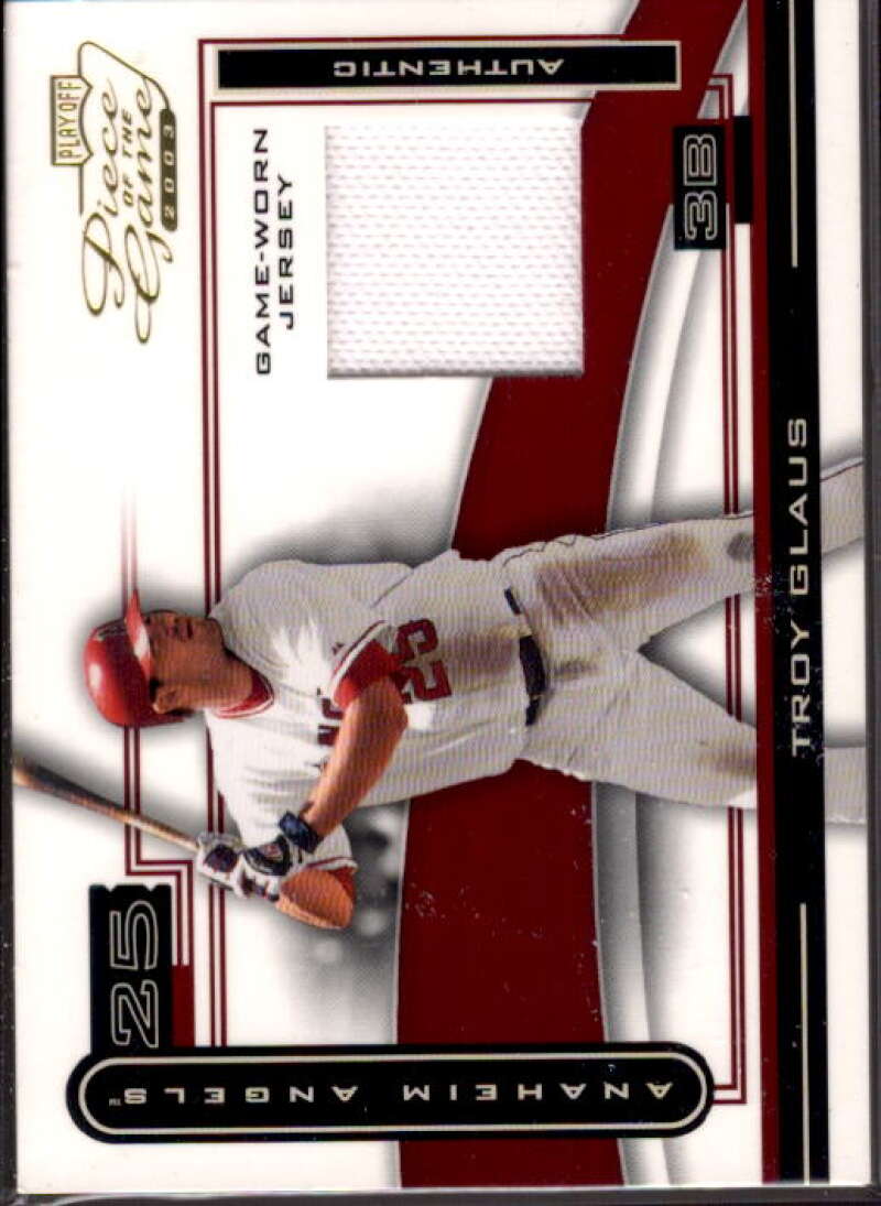 Troy Glaus Jsy Card 2003 Playoff Piece of the Game #97A  Image 1