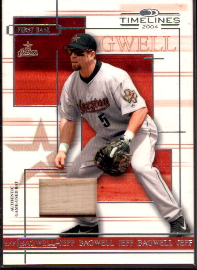 Jeff Bagwell Bat Card 2004 Donruss Timelines Material #24  Image 1