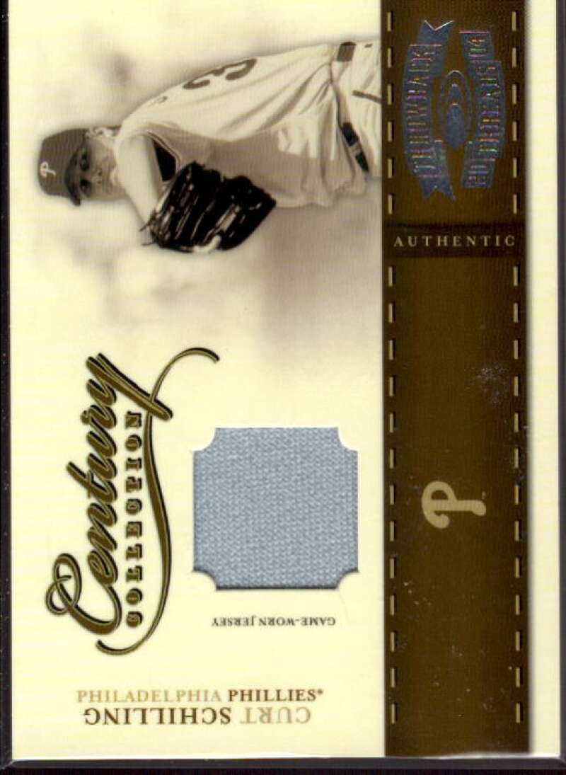 Curt Schilling Jsy Card 2004 Throwback Threads Century Collection Material #13  Image 1