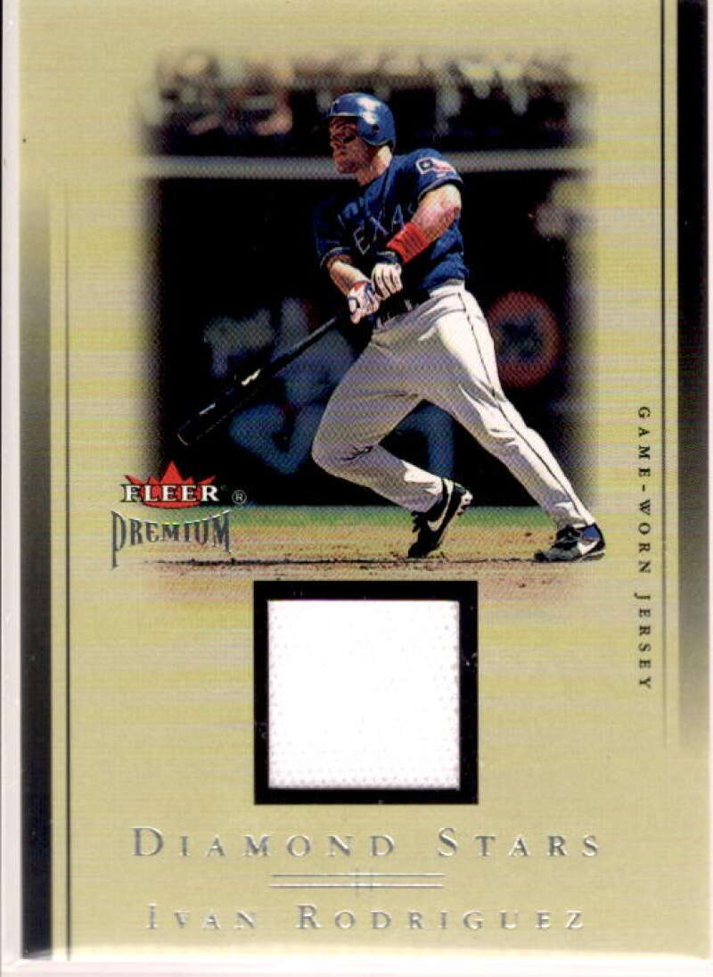 Ivan Rodriguez Jsy Card 2002 Fleer Premium Diamond Stars Game Used #3  Image 1