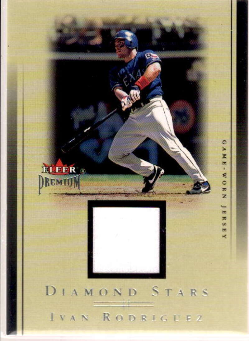 Ivan Rodriguez Jsy Card 2002 Fleer Premium Diamond Stars Game Used #3  Image 1