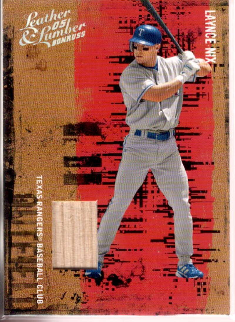 Laynce Nix Card 2005 Leather and Lumber Materials Bat #87  Image 1