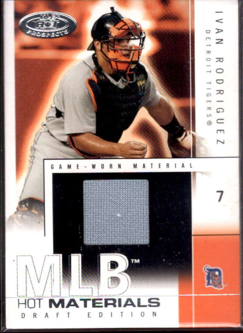 Ivan Rodriguez Jsy Card 2004 Hot Prospects Draft MLB Hot Materials #IR  Image 1