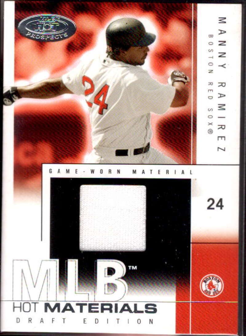 Manny Ramirez Jsy Card 2004 Hot Prospects Draft MLB Hot Materials #MR  Image 1