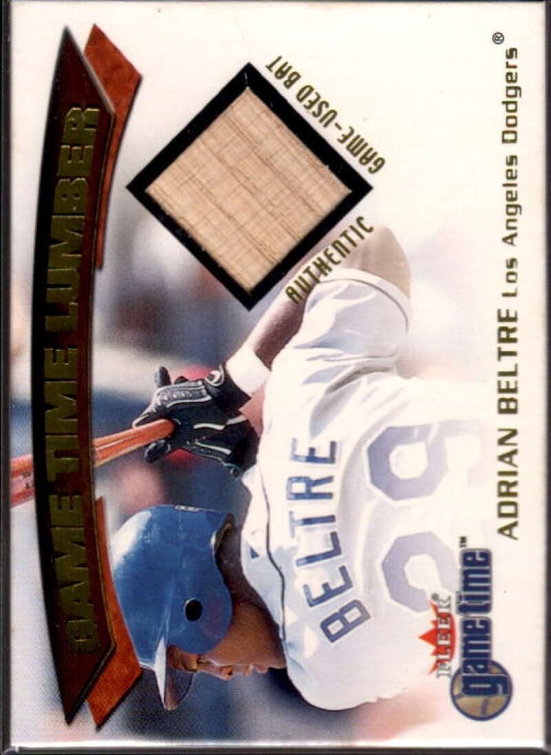 Adrian Beltre Card 2001 Fleer Game Time Lumber #3  Image 1