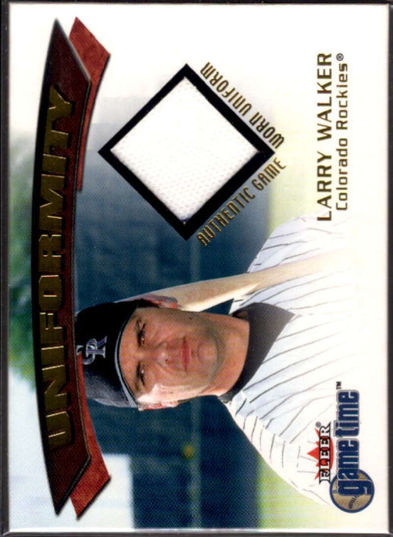 Larry Walker Card 2001 Fleer Game Time Uniformity #21  Image 1