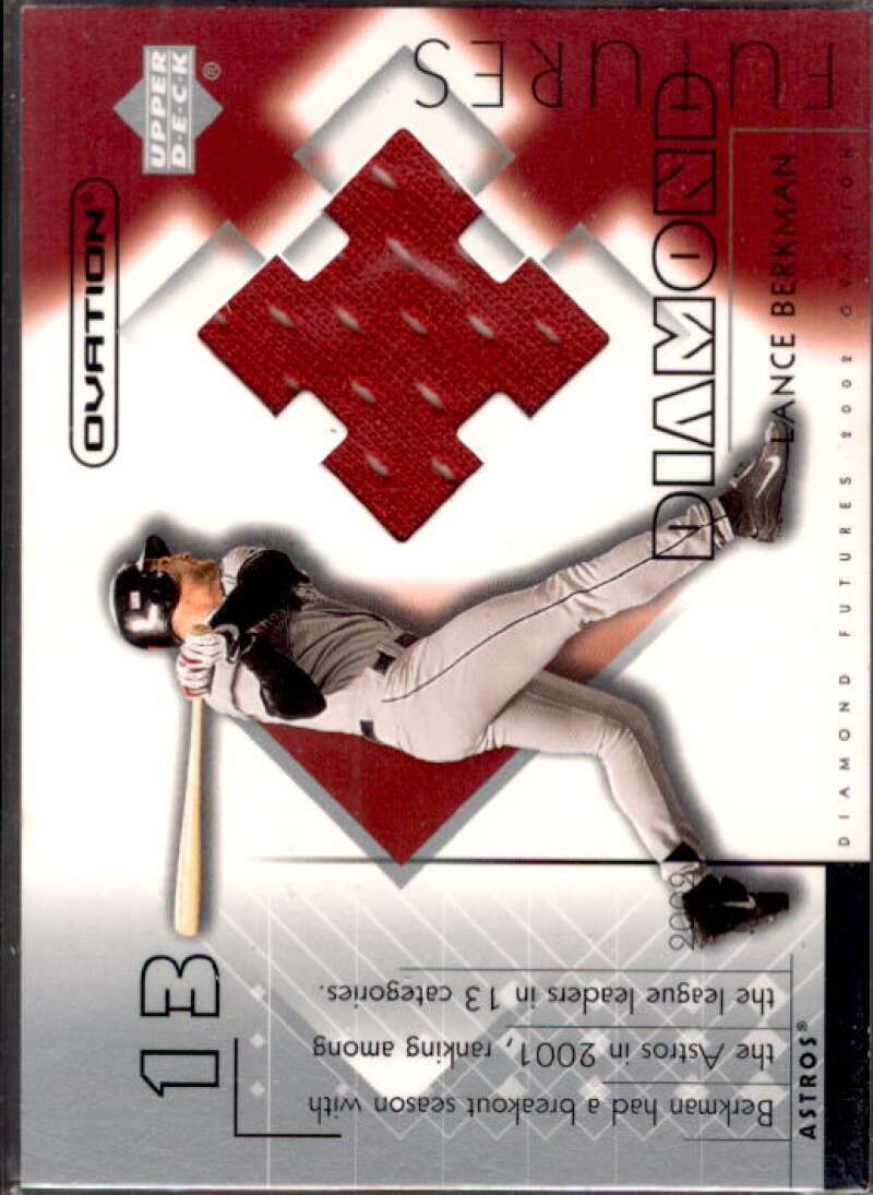 Lance Berkman Card 2002 Upper Deck Ovation Diamond Futures Jerseys #DFLB  Image 1