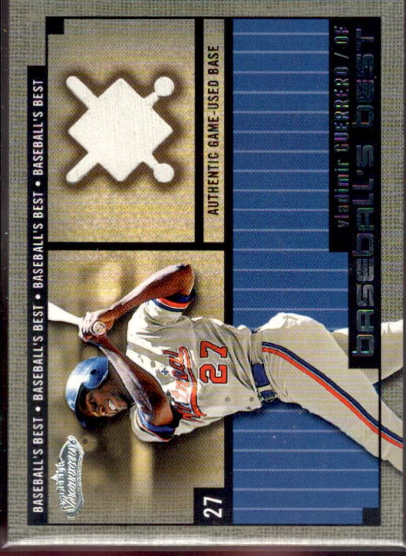 Vladimir Guerrero Base Card 2002 Fleer Showcase Baseball's Best Memorabilia #17  Image 1