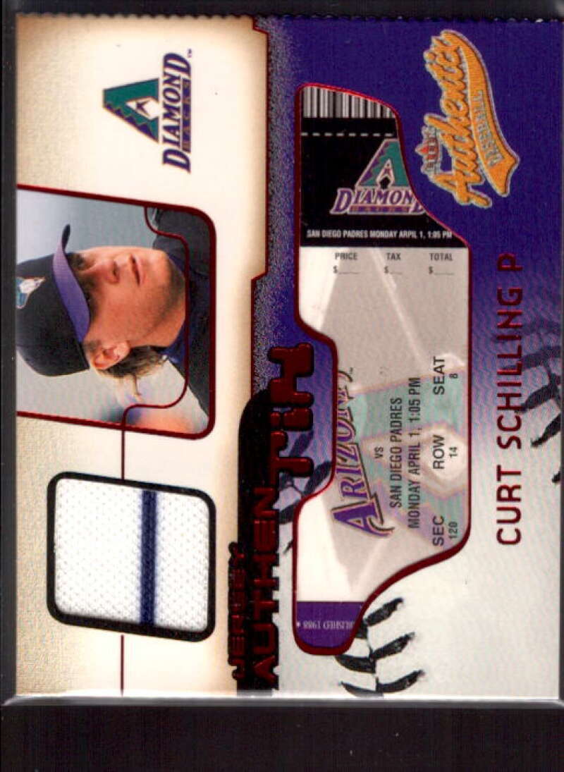 Curt Schilling SP Card 2002 Fleer Authentix Jersey AuthenTIX #JACS  Image 1