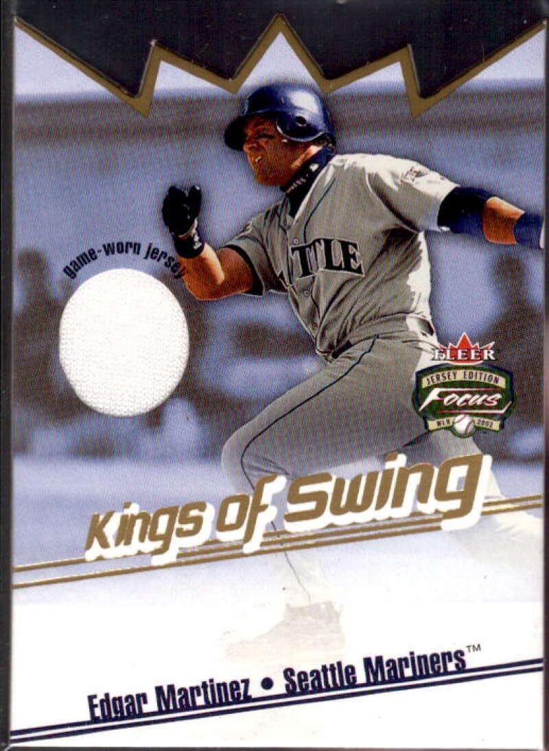 Edgar Martinez Jsy Card 2002 Fleer Focus JE Kings of Swing Game Used #5  Image 1